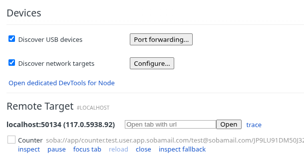 chromium list target devices screenshot